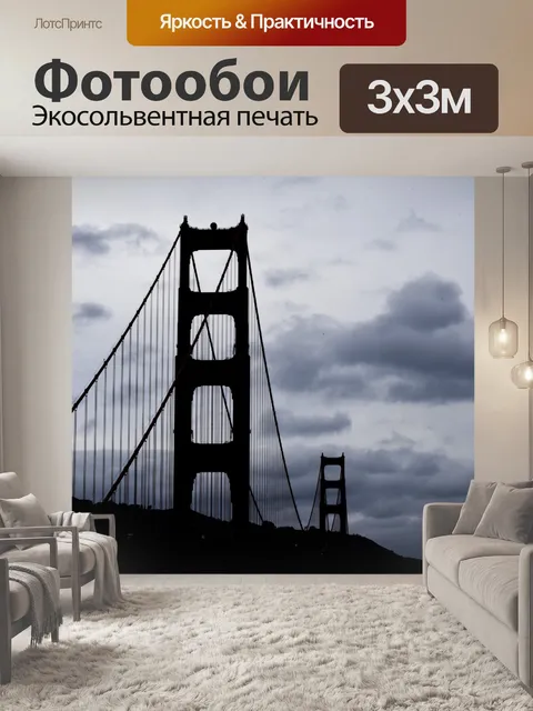 Фотообои Golden Gate Силуэт