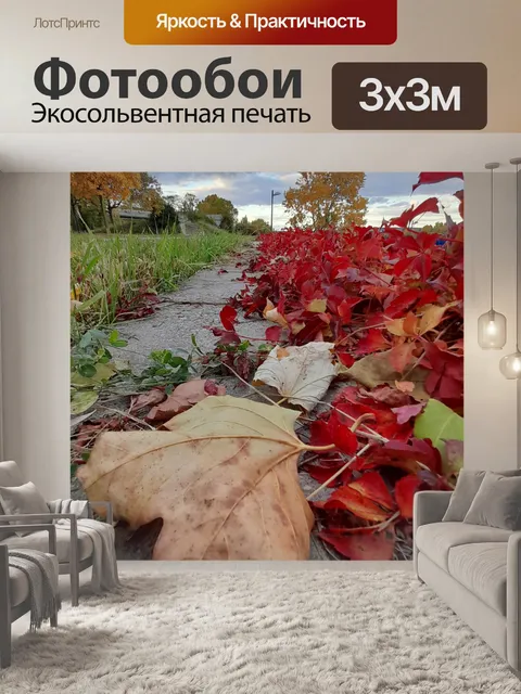 Фотообои осенний путь домой