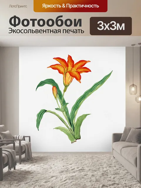 Фотообои Лили цветы винтажное искусство