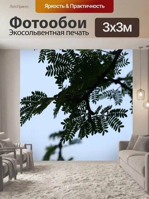 Фотообои сложный лист с листовками