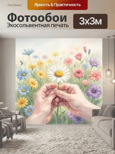 Фотообои Акварельное изображение рук