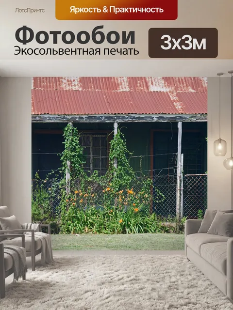 Фотообои старый дом из гофрированного железа