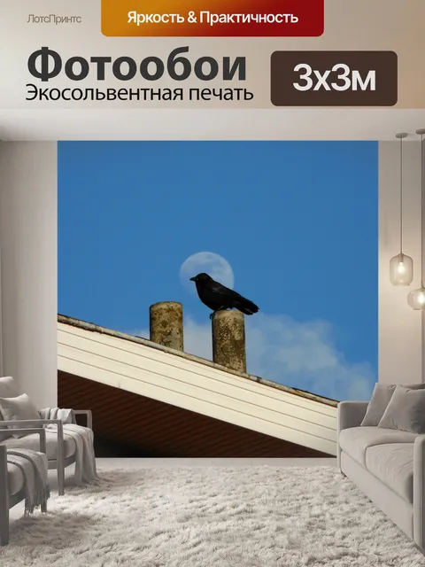Фотообои Ворона и Луна