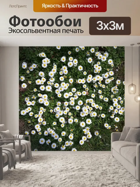 Фотообои белые цветы
