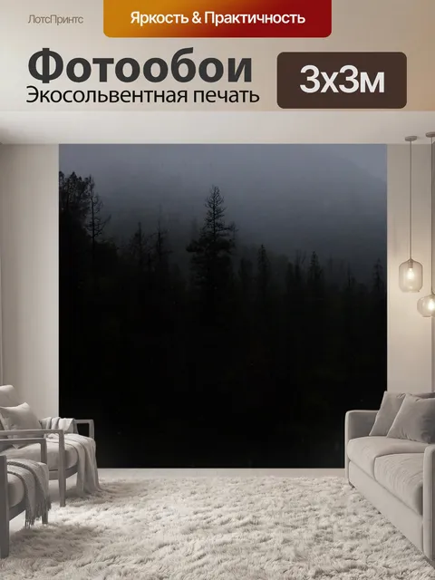Фотообои Силуэты деревьев