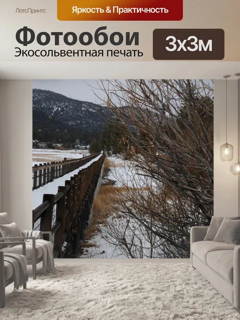 Фотообои Снег на мосту