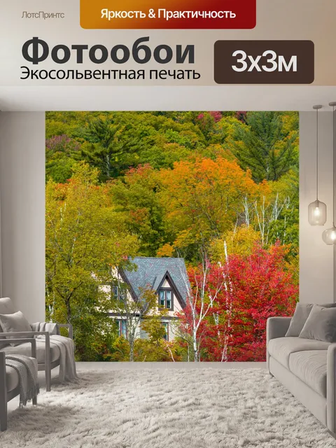 Фотообои Дом осенью