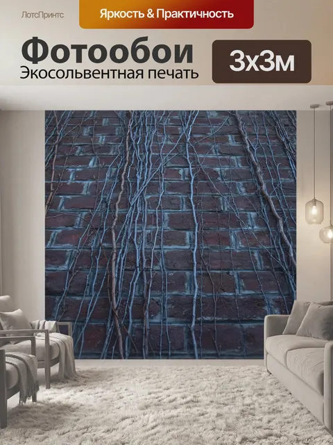Фотообои Мертвые растения на стене
