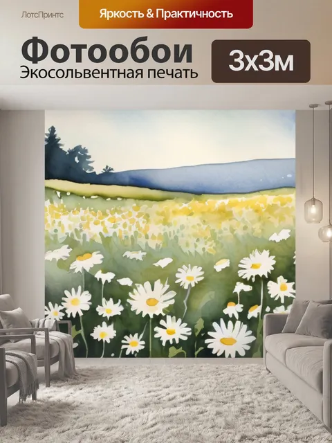 Фотообои ромашки полевые