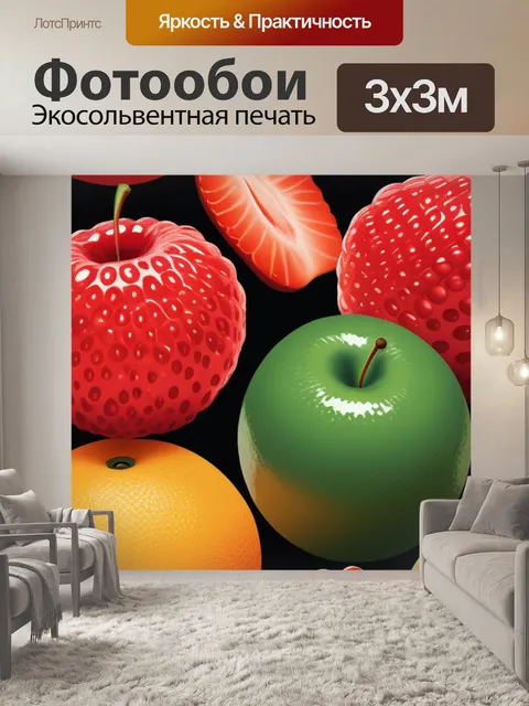 Фотообои с фруктами минимал
