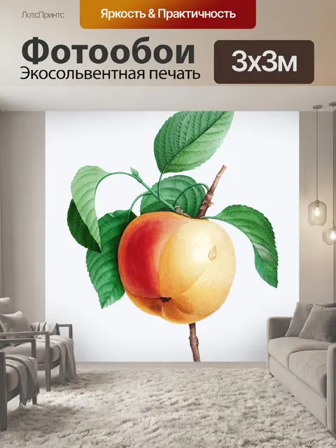 Фотообои Яблочные фрукты винтажное искусство