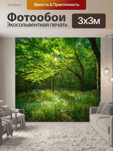 Фотообои цвет леса