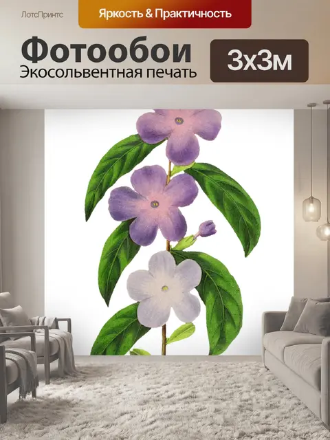 Фотообои Винтажный цветочный клипарт старый