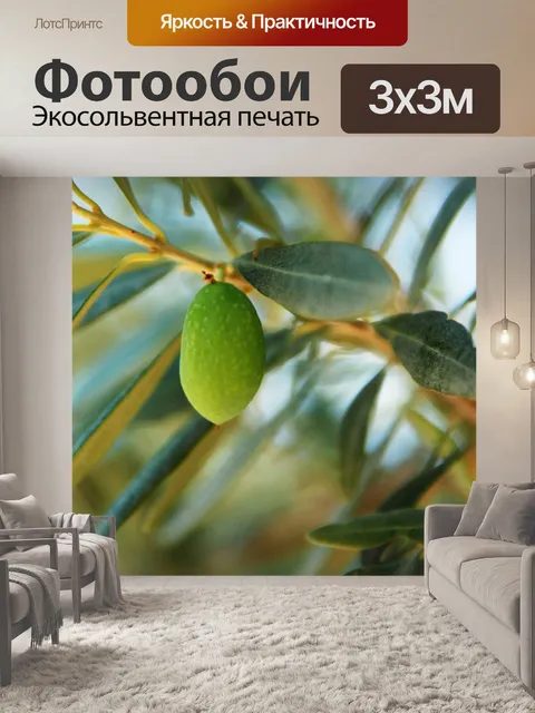 Фотообои одного оливковое