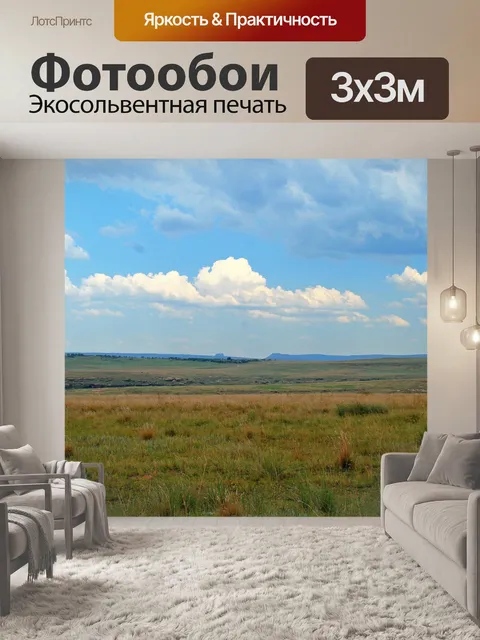 Фотообои Вельд пейзаж с облаком