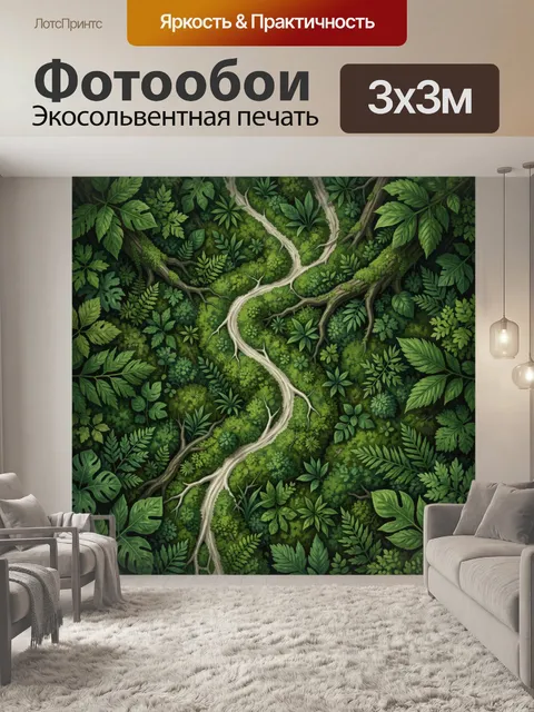Фотообои Тропическая чаща с извилистой тропой