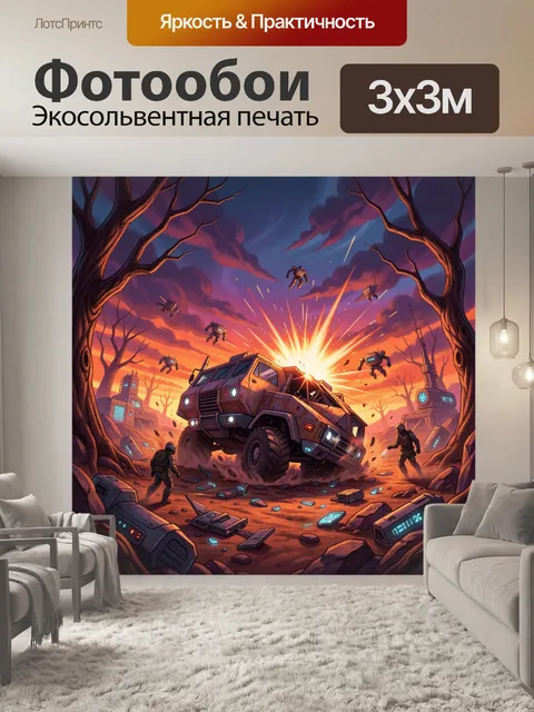 300 × 300 см · Экосольвентная печать