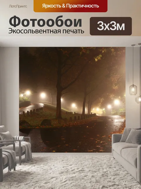 Фотообои Парк ночью