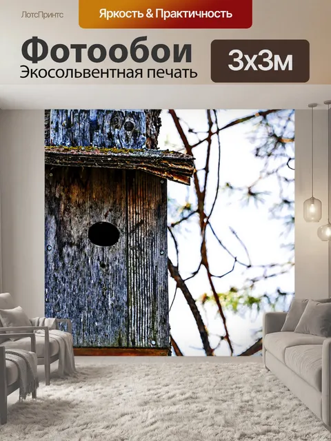 Фотообои Большой скворечник на стволе дерева