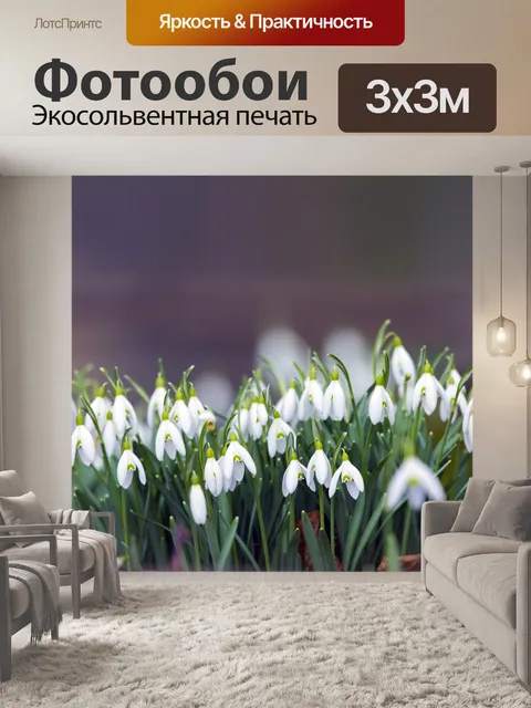 Фотообои Подснежники