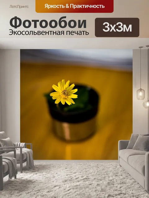 Фотообои Шпильки цветы в золоте