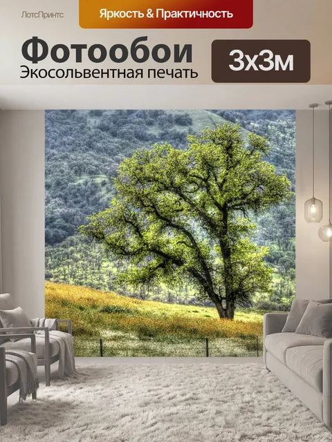 Фотообои Дерево на лугу