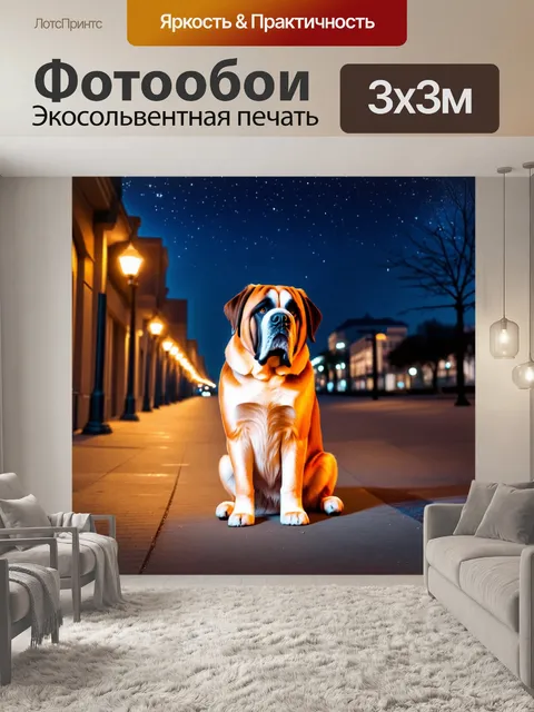 Фотообои ночной вид на сен-бернара