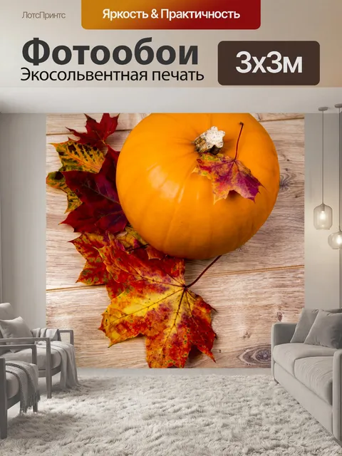 Фотообои Тыква и листья