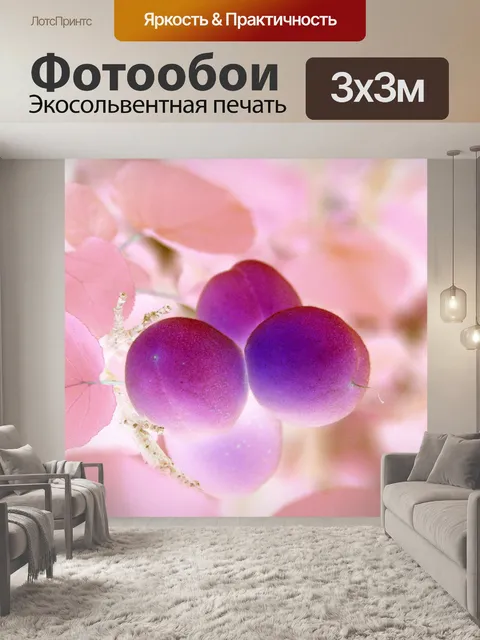 Фотообои мягкие и ярко-розовый абрикос инвертиров