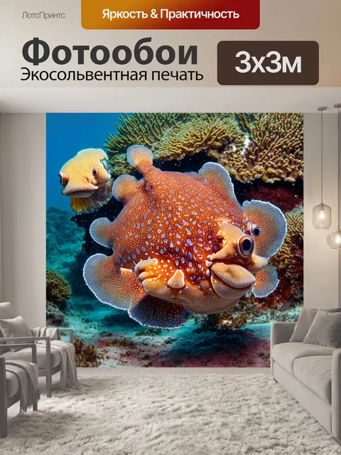 Фотообои градиент удивительных морских обитателей
