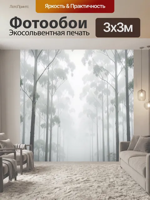 Фотообои Туманный эвкалиптовый лес