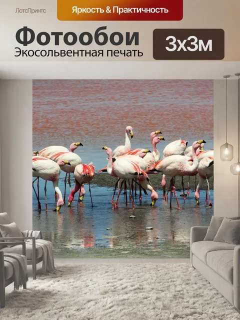 Фотообои Фламинго