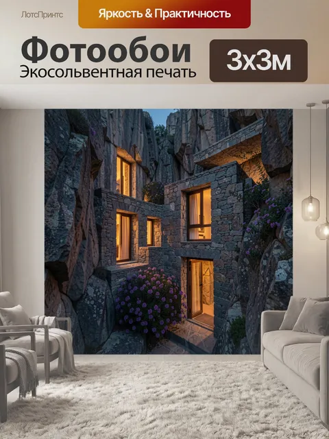 Фотообои Каменный дворик у скалы