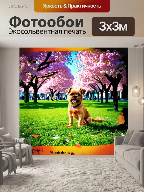 Фотообои в ярком городском парке