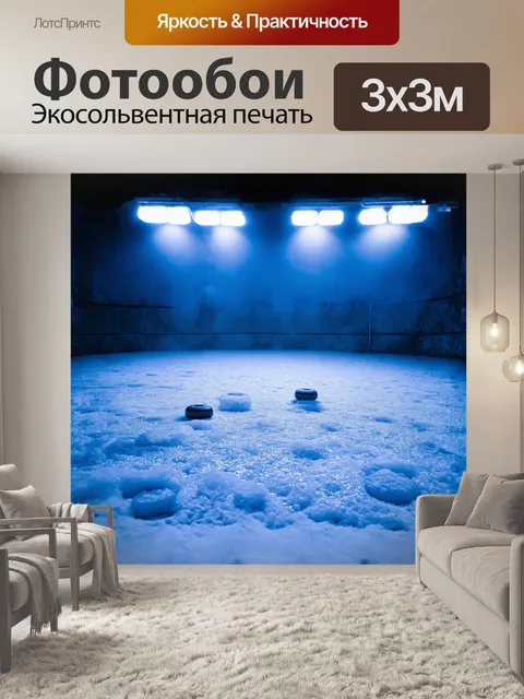 Фотообои снежная арена с гладким