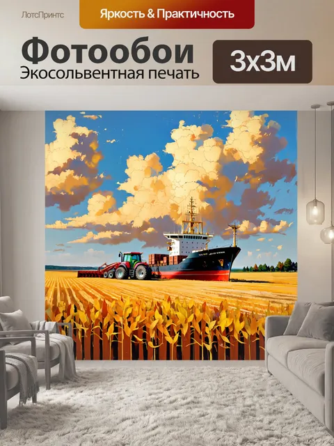 Фотообои пейзаж осеннего поля