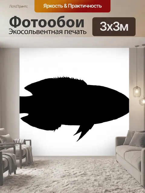 Фотообои Силуэт рыбы