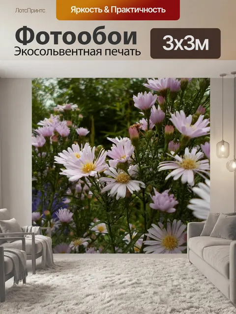 Фотообои Белый цветок желтый пестик