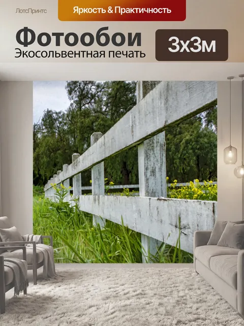 Фотообои цветы горчицы в сельской местности