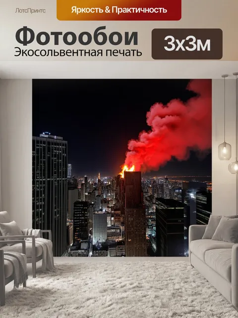 Фотообои ночной городской пейзаж