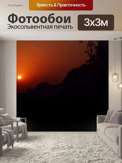 Фотообои Закат силуэт 3