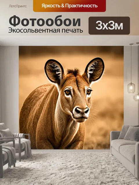 Фотообои животные в стиле сепия