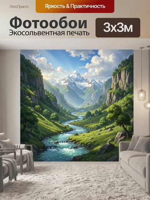300 × 300 см · Экосольвентная печать