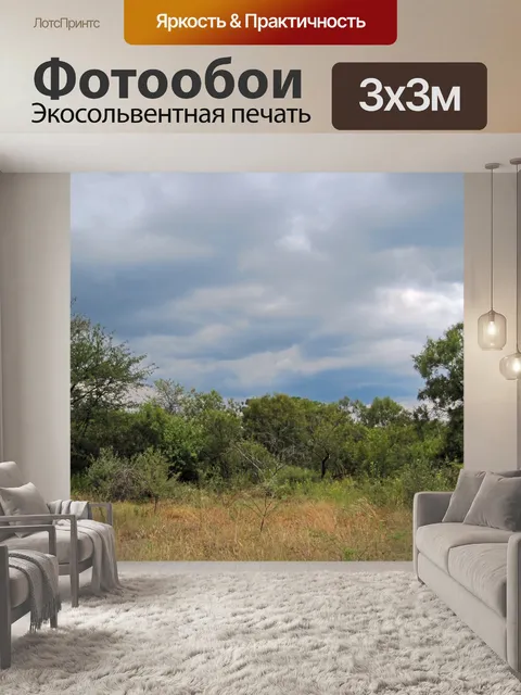 Фотообои облака над южноафриканским пейзажем
