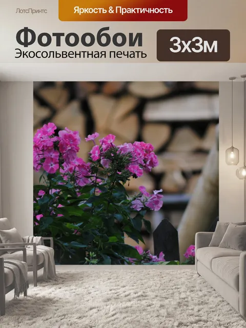 Фотообои Цветок на забор