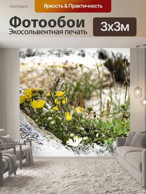 Фотообои Пляжные цветы