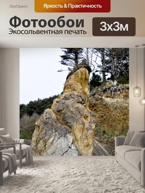 Фотообои Rocky Клифф с деревьями
