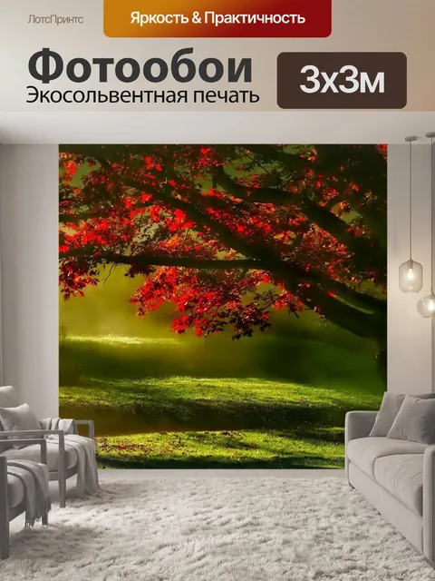 Фотообои Красивое дерево в тумане