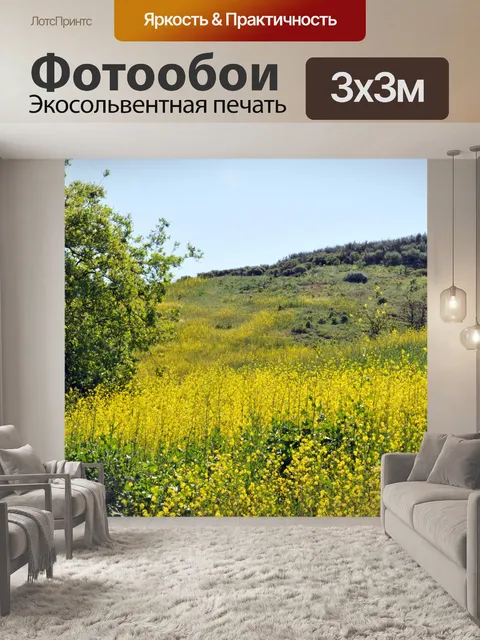 Фотообои Желтый луг