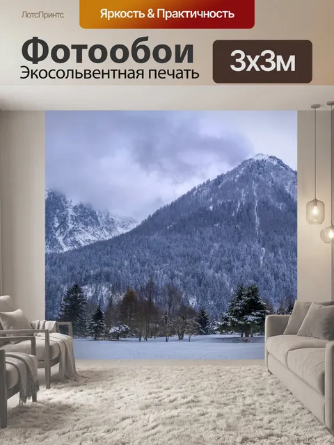 Фотообои Красивый зимний пейзаж